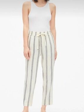 Gap Striped Linen Easy Pants Size 6